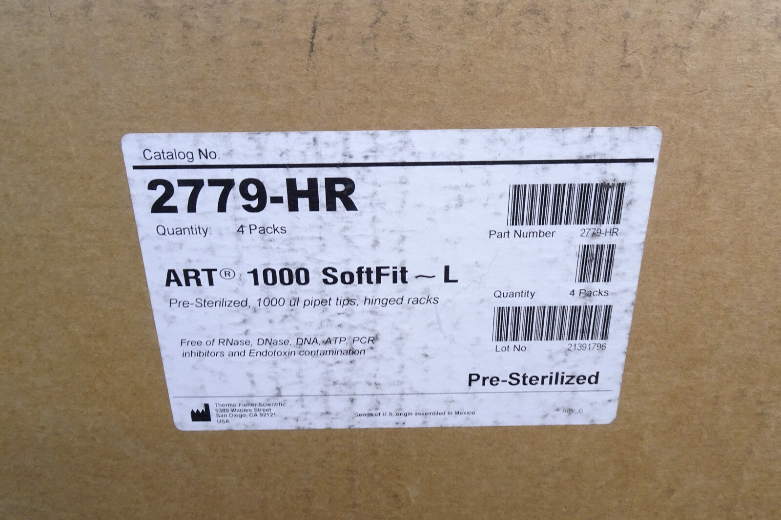 Molecular BioProducts ART 2779 HR 1000μL SoftFit L Sterile Pipette Tips6