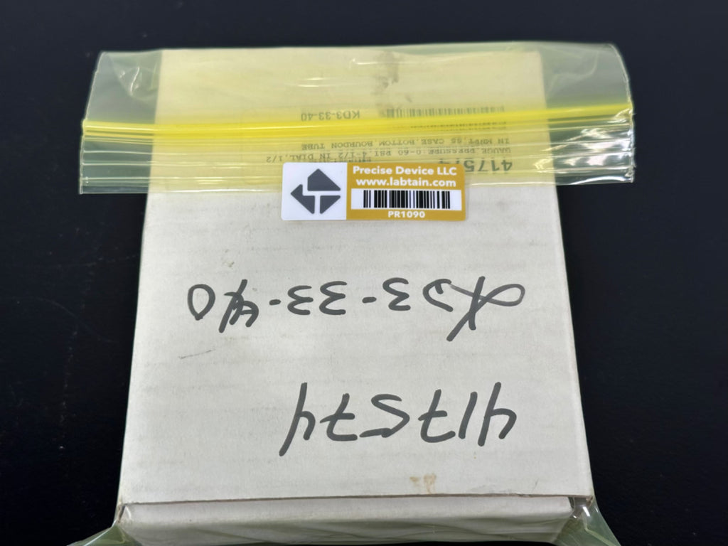 Pressure Gauge 0 60 PSI 4.5" Dial 1/2" MNPT Stainless Case KD3 33 401