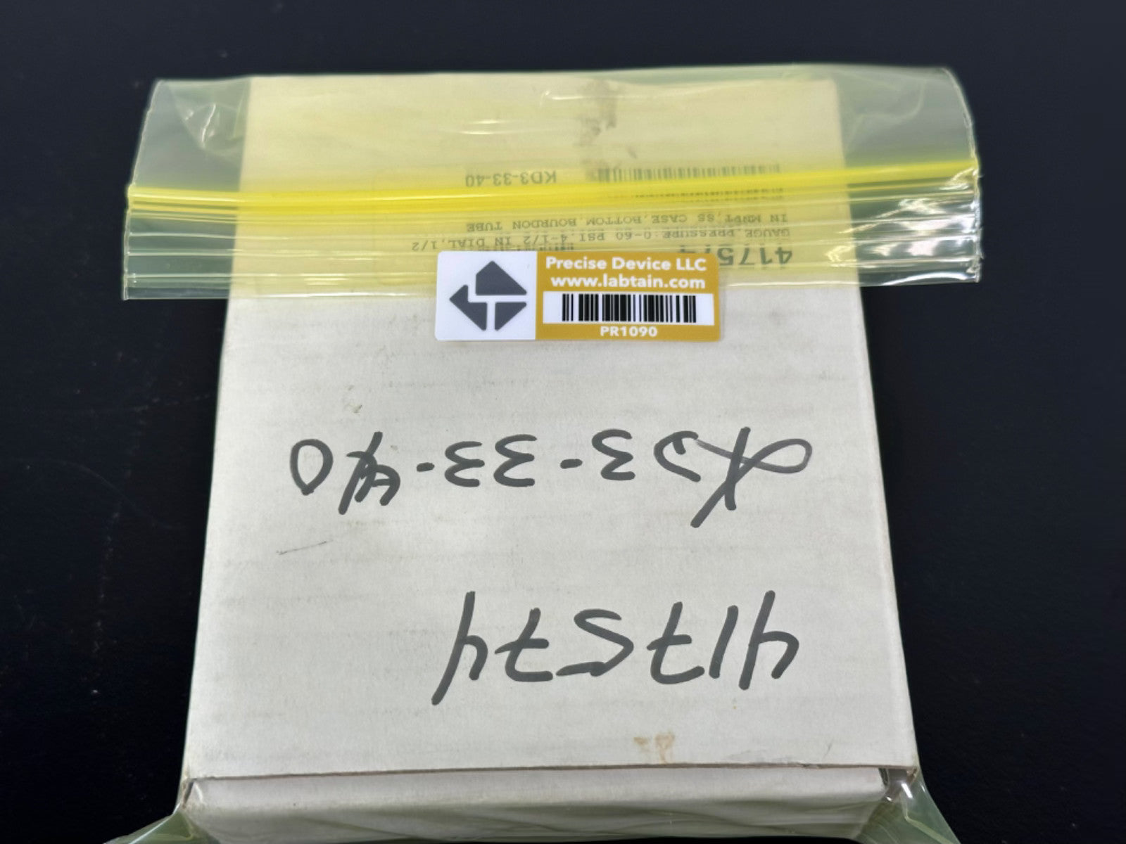 Pressure Gauge 0 60 PSI 4.5" Dial 1/2" MNPT Stainless Case KD3 33 401