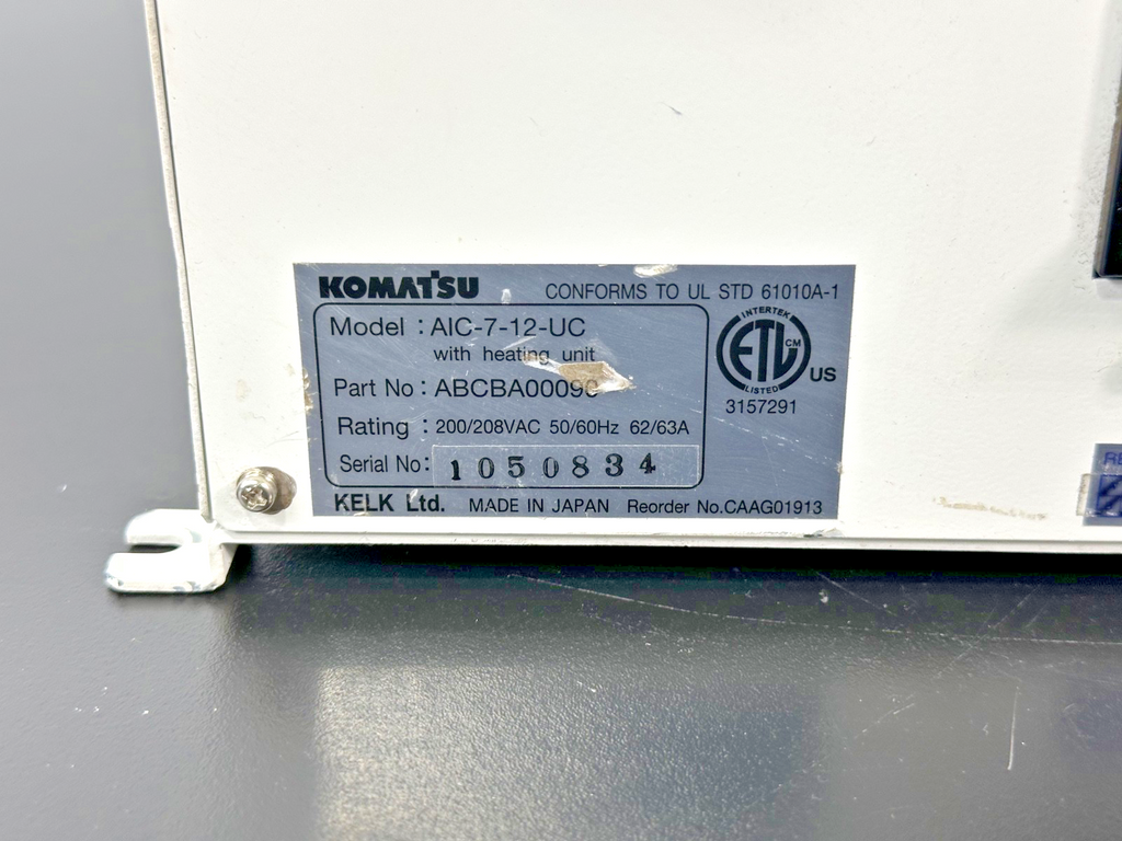 Komatsu AIC 7 12 UC ABCBA00090 Temperature Controller For Parts5