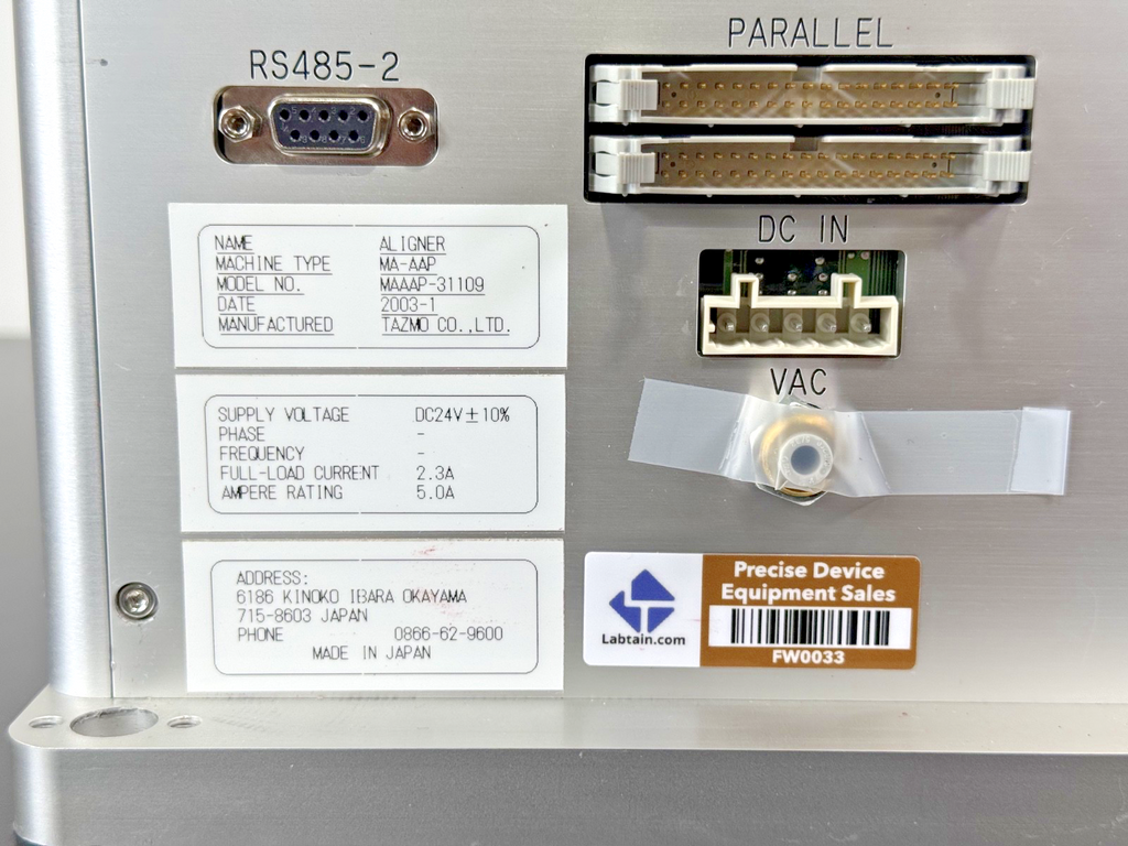 TAZMO MA AAP Aligner Wafer Alignment Unit Semiconductor Parts/Repair7