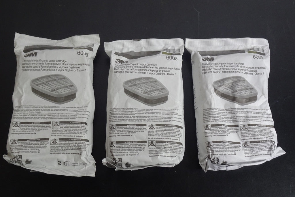 Lot x3) 3M 6005Vapor Cartridge Package0