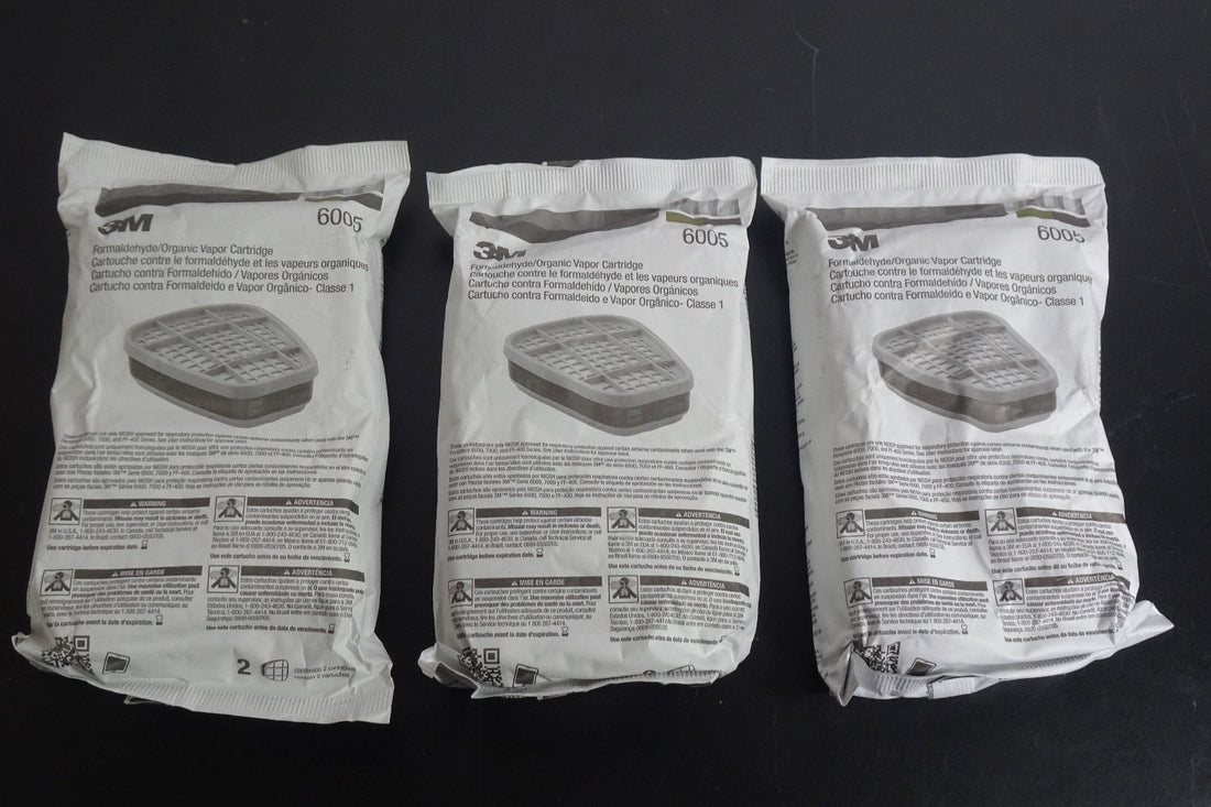 Lot x3) 3M 6005Vapor Cartridge Package0