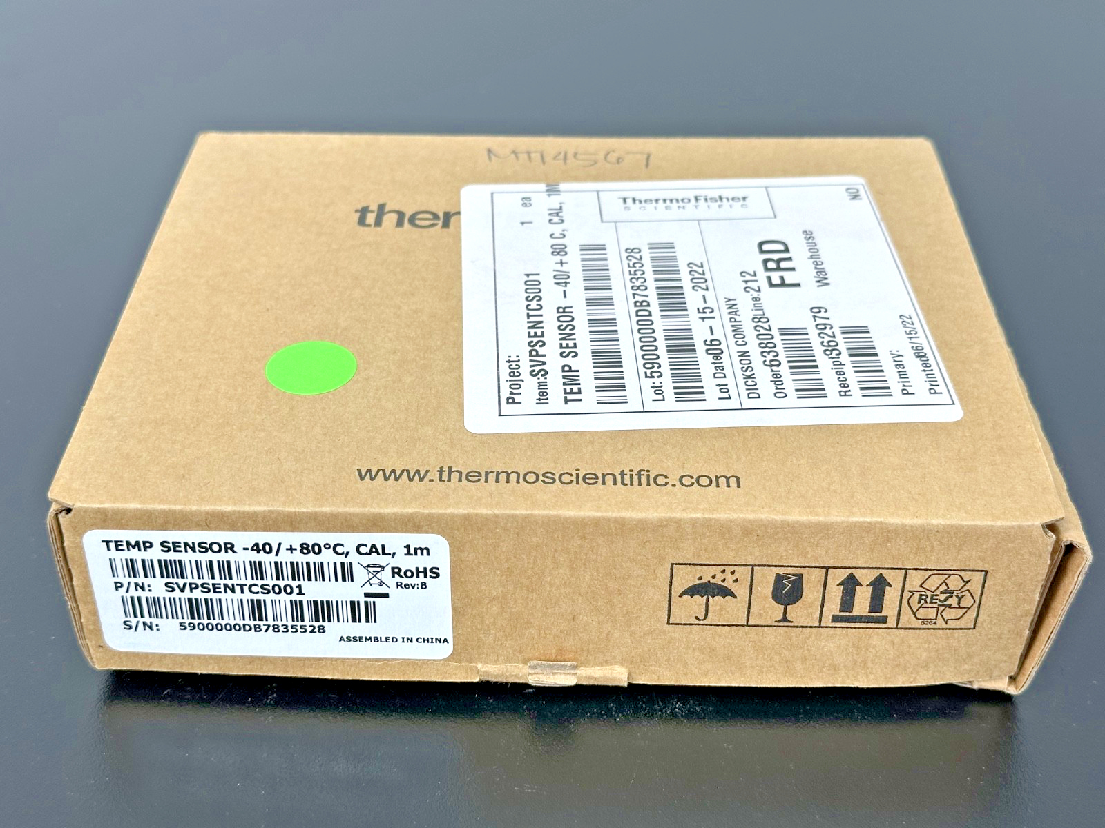Thermo Scientific SVPSENTCS001 Smart Vue Temperature Sensor  40 to +80C New2