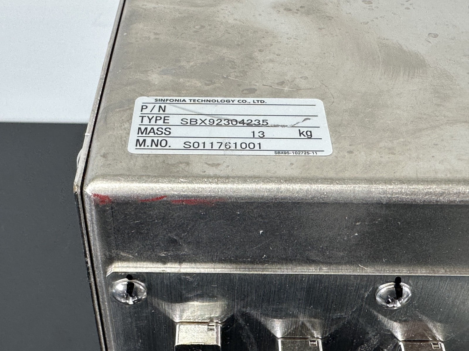 Sinfonia Technology SBX92304235 Industrial Control Module Unit2
