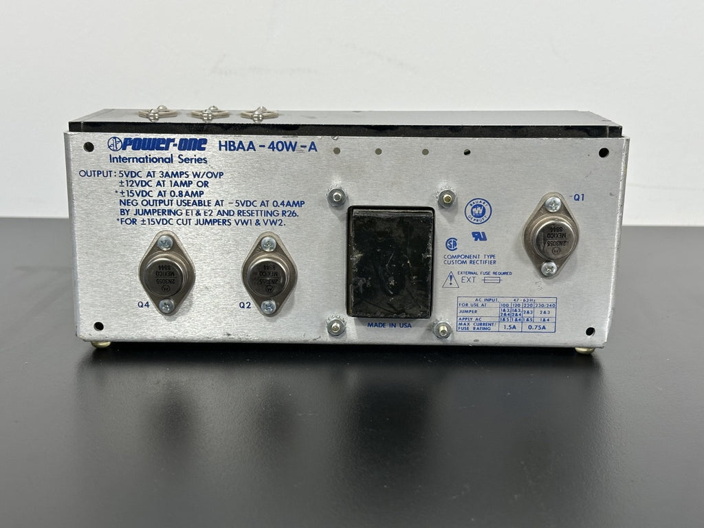 Power One HBAA 40W A Linear DC Power Supply 5V ±12V 40W For Parts0
