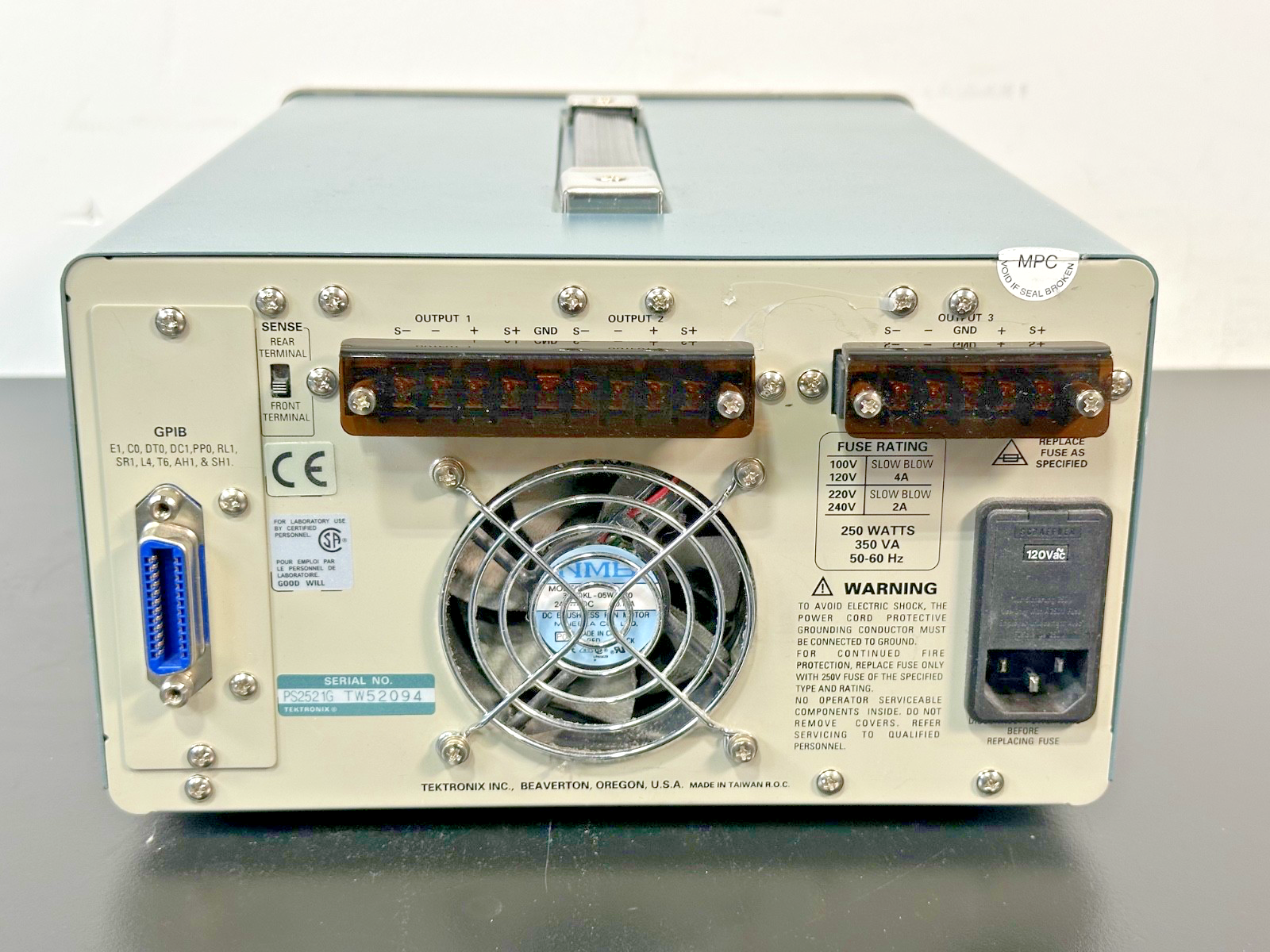 Tektronix PS2521G Programmable Triple Output DC Power Supply GPIB Tested1