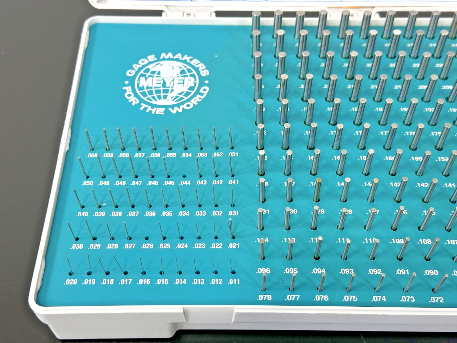 Meyer Gage C10 PLUS .011 .250 PLUS Pin Gage Set w/ Case New Open Box2