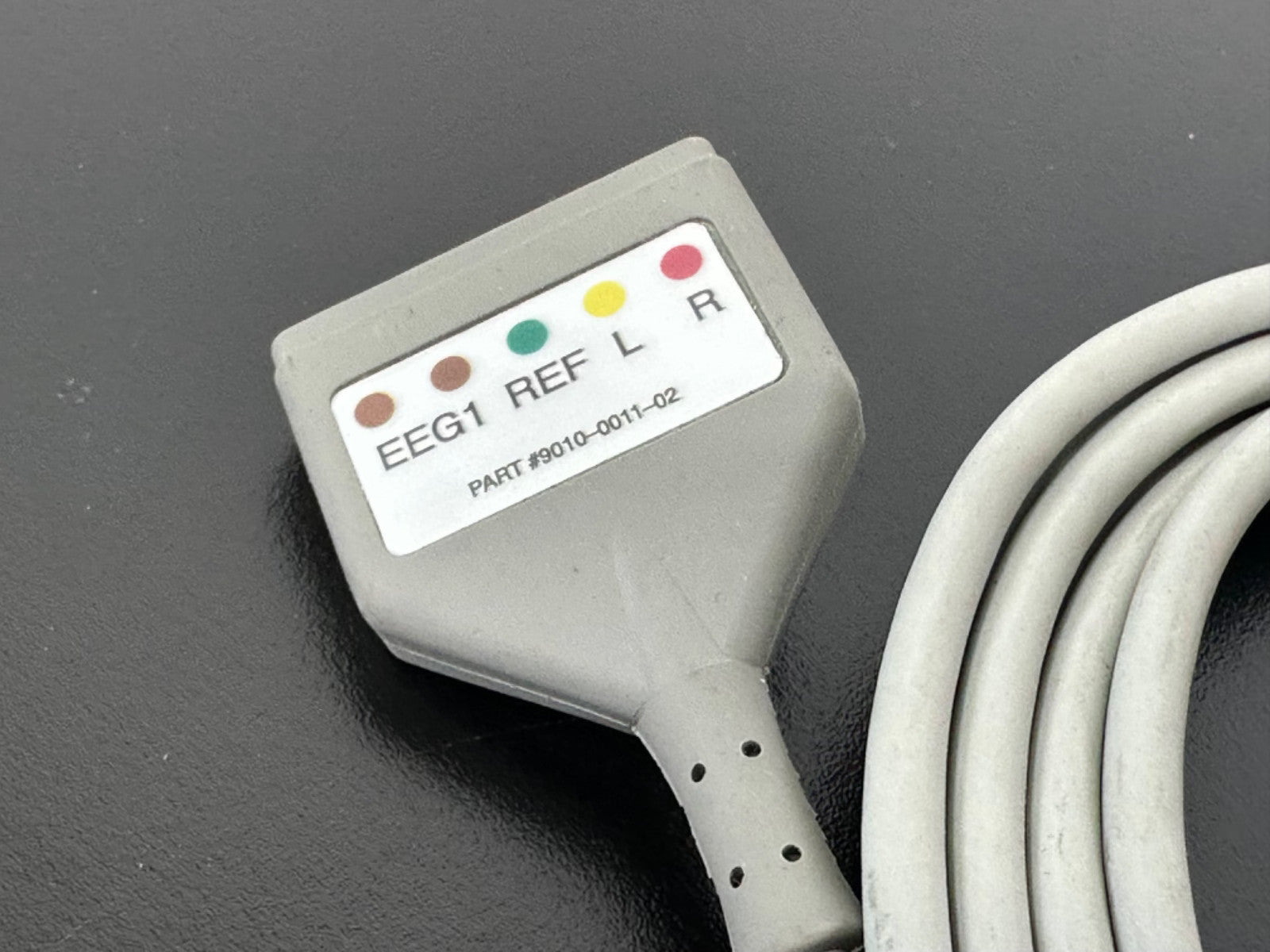 MECTA Safety Monitor Cable Part # 9010 0011 02 EEG REF L R Lead Wire Gray1