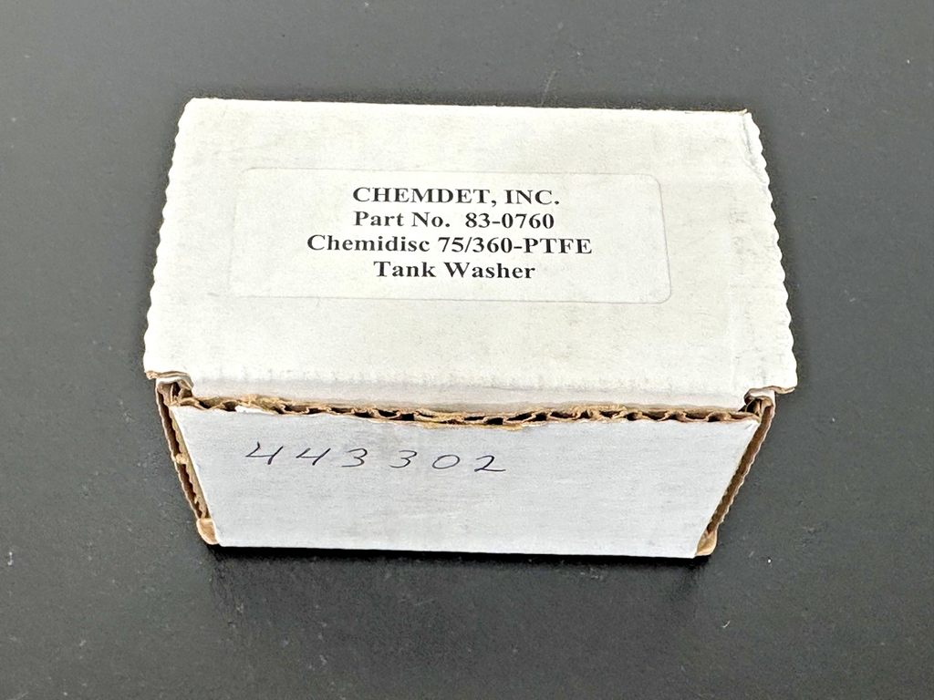 CHEMDET 83 0760 Chemidisc 75/360 PTFE Tank Washer New Open Box1