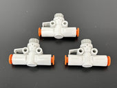Lot of 3 SMC AS2052F Pneumatic Speed Flow Control Valves0