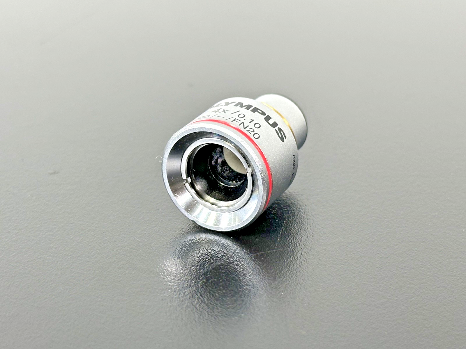Olympus 4X 0.10 Plan Objective Microscope Lens Infinity FN203