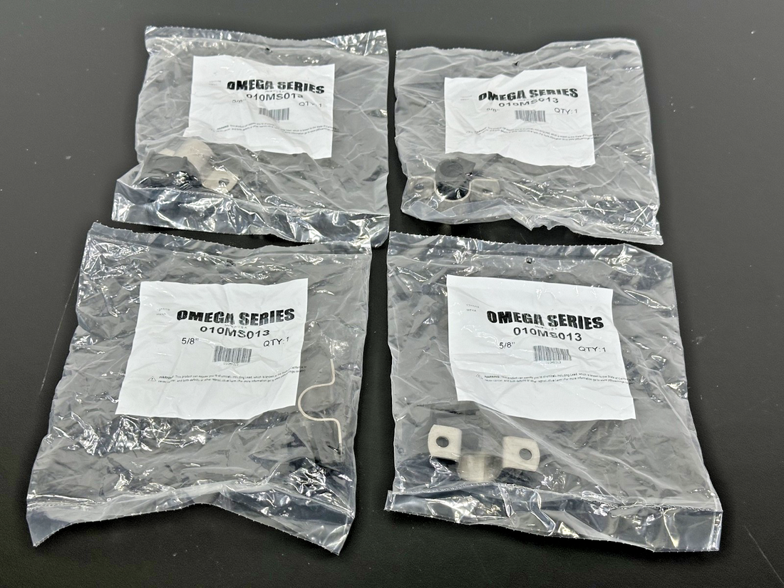 Lot of 4 Omega Series 010MS013 5/8" Vibration Dampening Tube Pipe Clamps New0