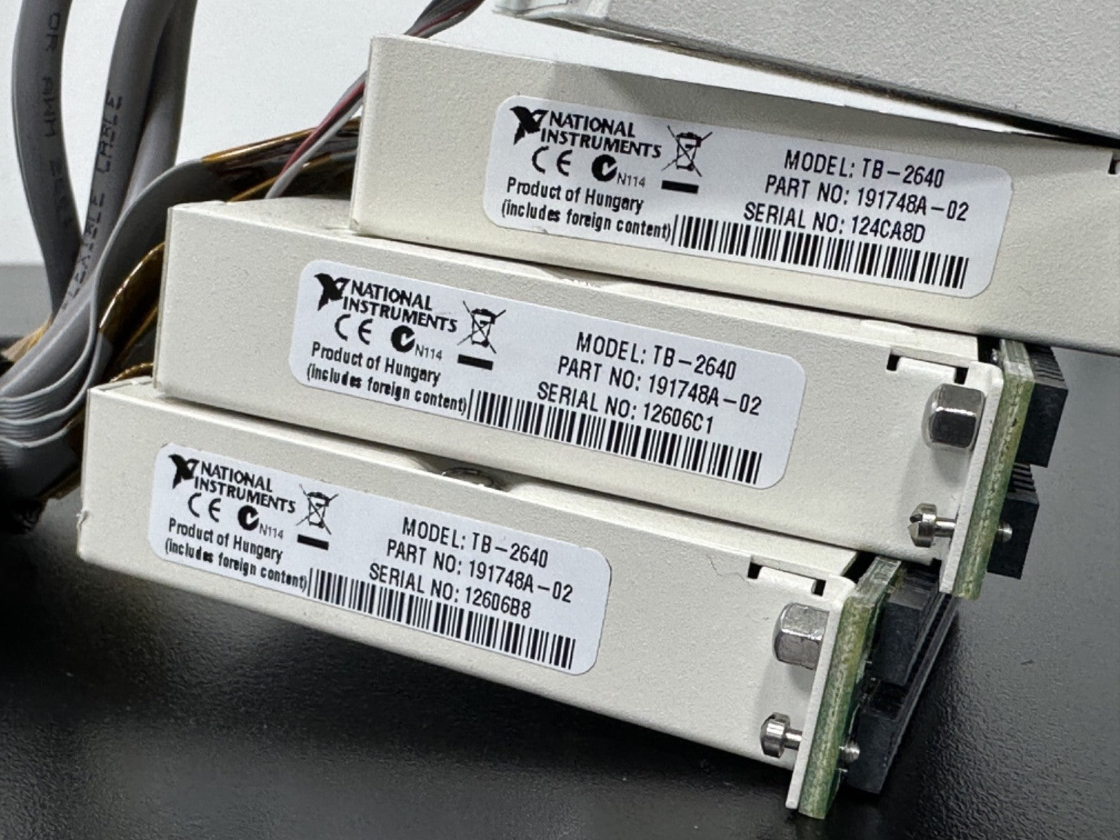 National Instruments TB 2640 / TB 2635 Cable Assembly w/ 3 Terminal Blocks2