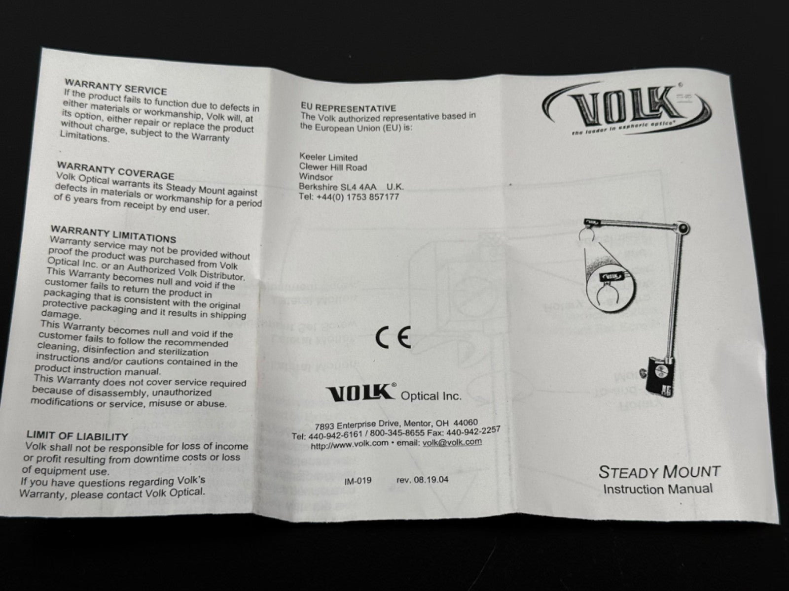 Volk Steady Mount System Slit Lamp Lens Stabilizer Kit w/ Case & Accessories3