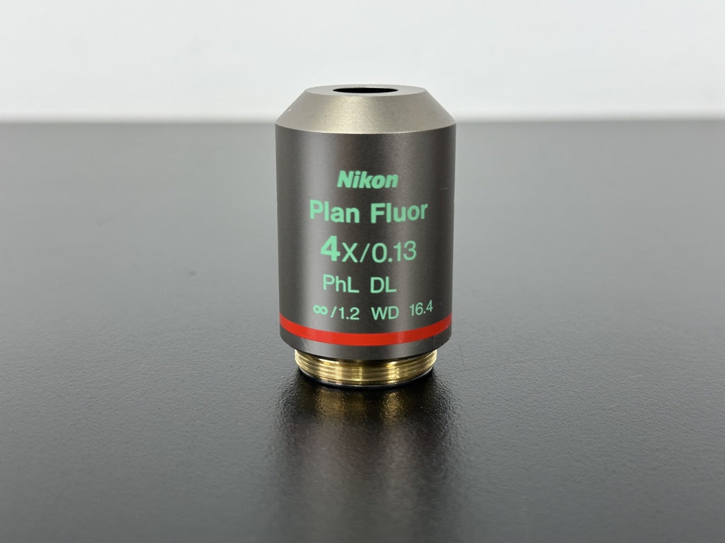 Nikon Plan Fluor 4X/0.13 PhL DL Infinity Microscope Objective Lens1