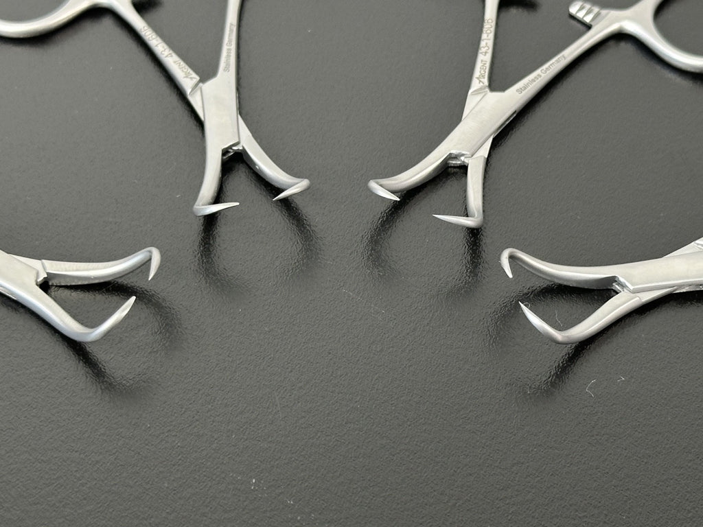 Lot of 4 Argent 43 1 606 Foerster Sponge Forceps Stainless5