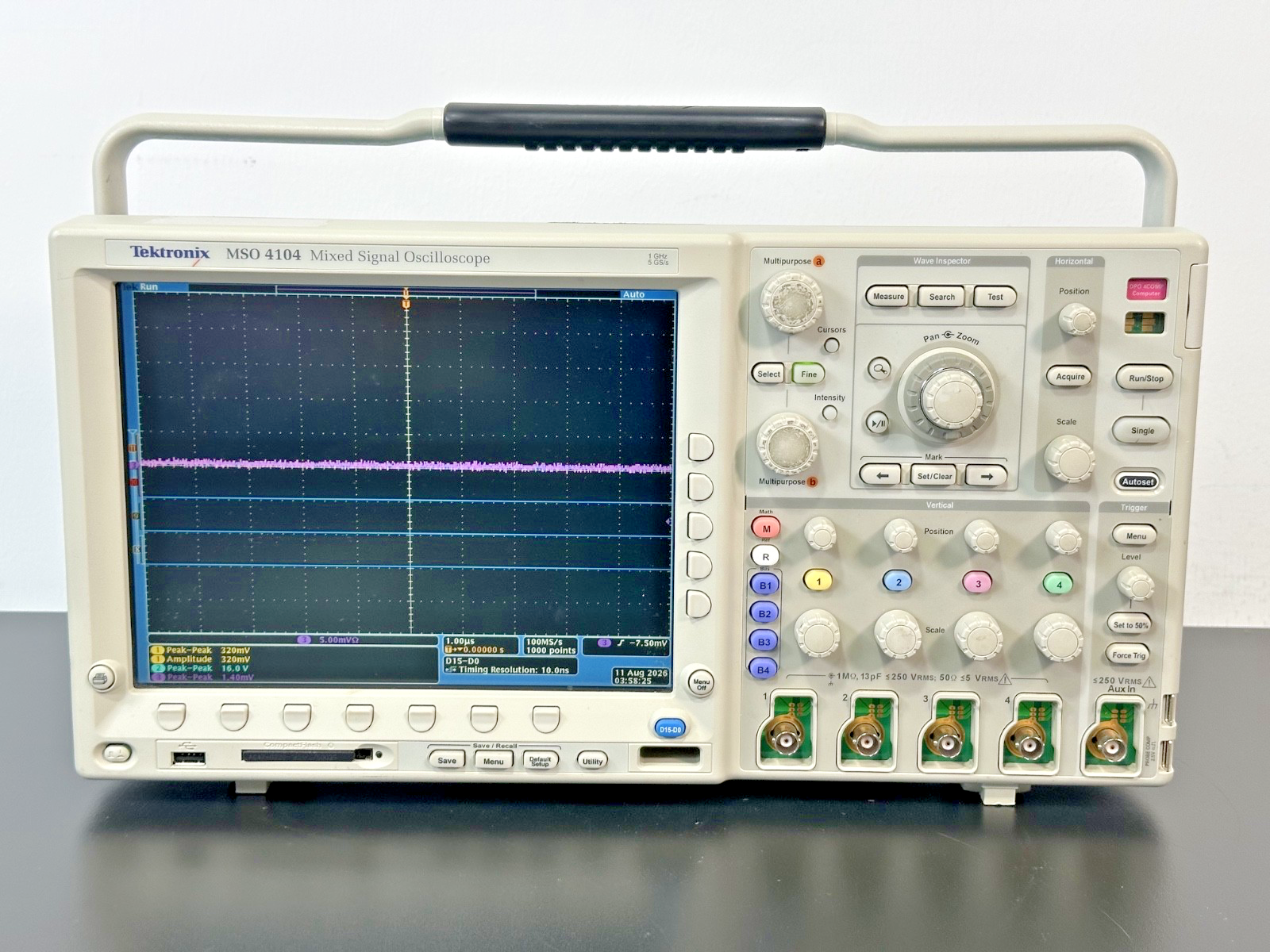Tektronix MSO4104 1GHz 5GS/s Mixed Signal Oscilloscope w/ DPO4COMP Working2