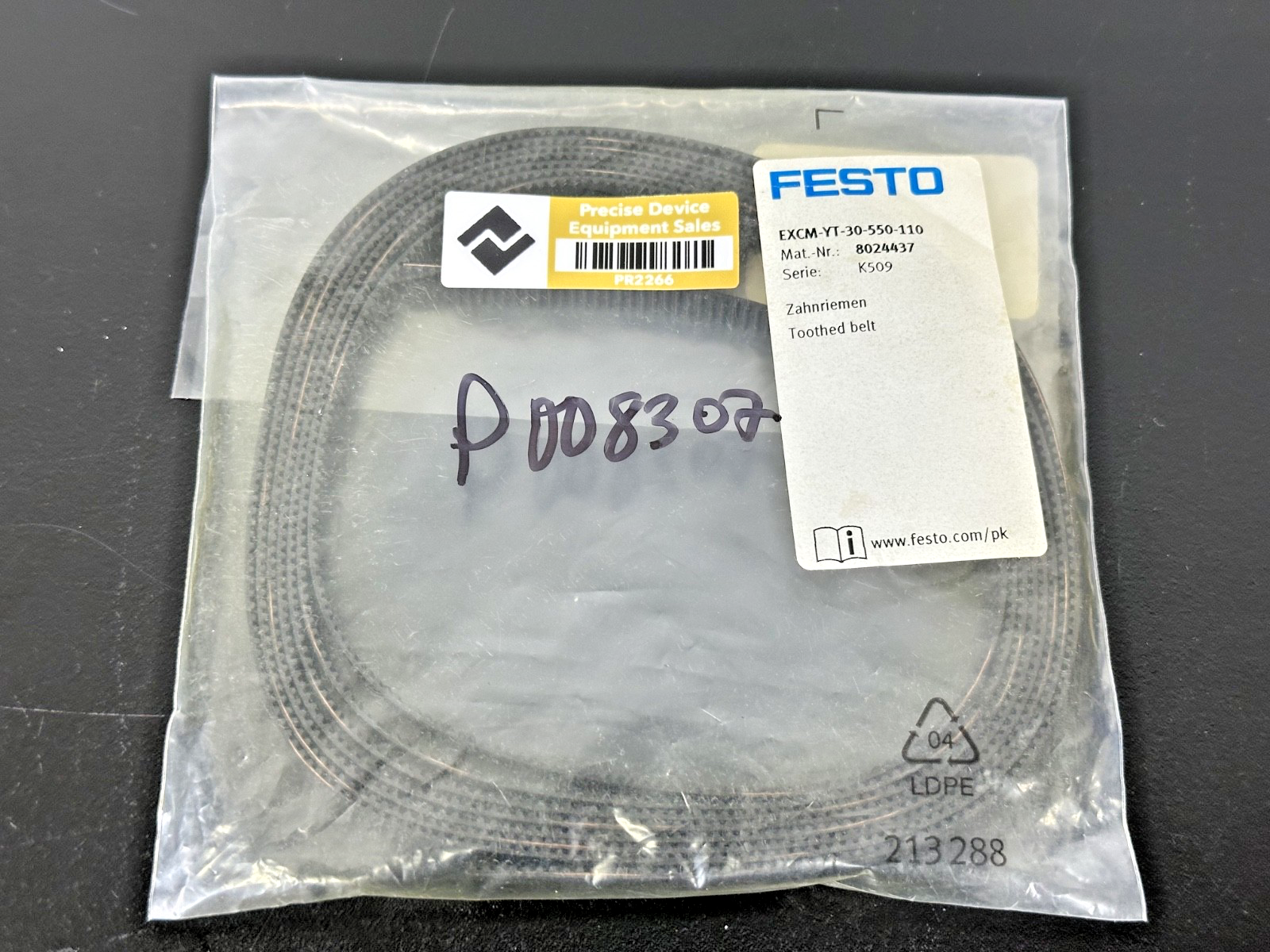 Festo EXCM YT 30 550 110 8024437 Timing Belt Toothed Belt New Sealed0