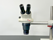 Leica S4E Stereo Zoom Microscope 0.63X Lens 10X Eyepieces Boom Stand Untested4