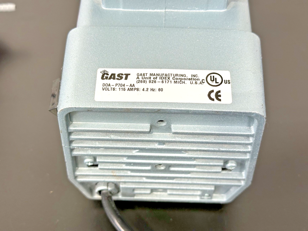 Gast DOA P704 AA Vacuum Pressure Pump Gauges Filter Tubing Assembly Working6
