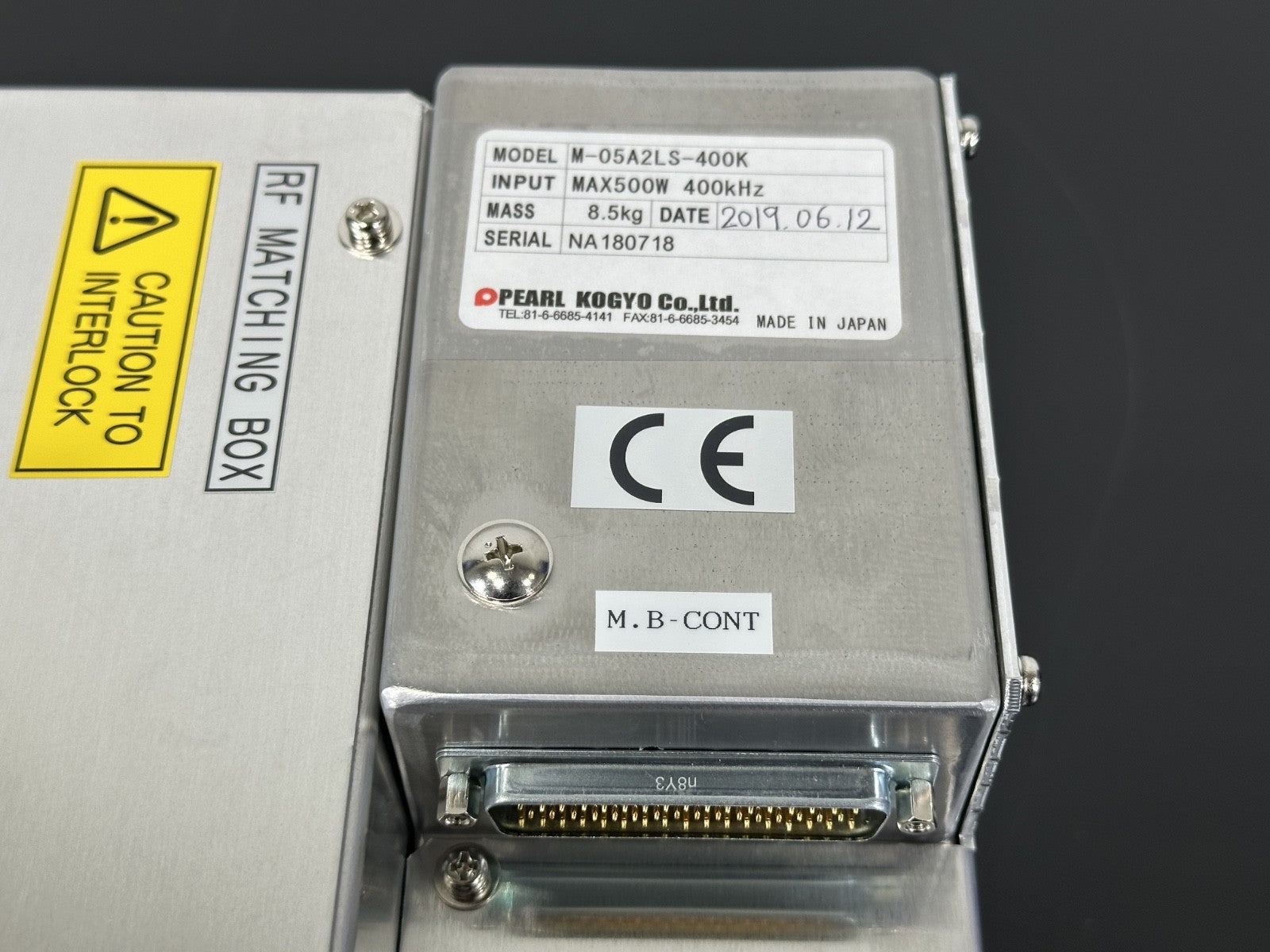 Pearl Kogyo M 05A2LS 400K 400kHz RF Matching Box Network 500W1