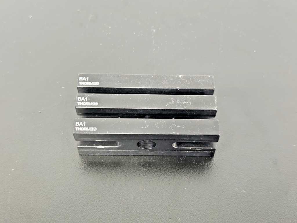 Lot of 3 Thorlabs BA1 1" x 3" x 3/8" Slotted Mounting Bases0