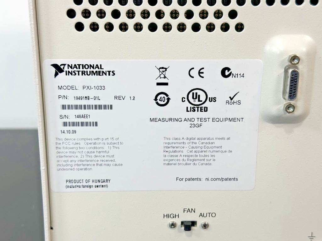 NI PXI 1033 Chassis with PXI 6115 DAQ Module6