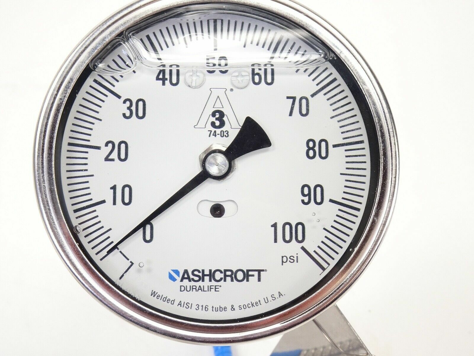 Ashcroft Duralife 74 03 Sanitary Pressure Gauge1