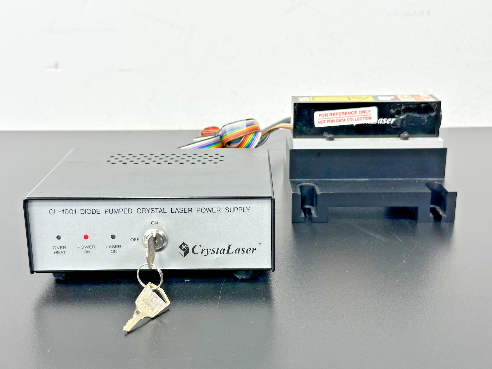 CrystaLaser GCL 050L Green Laser Head w/ CL 1001 Power Supply & Keys Working0
