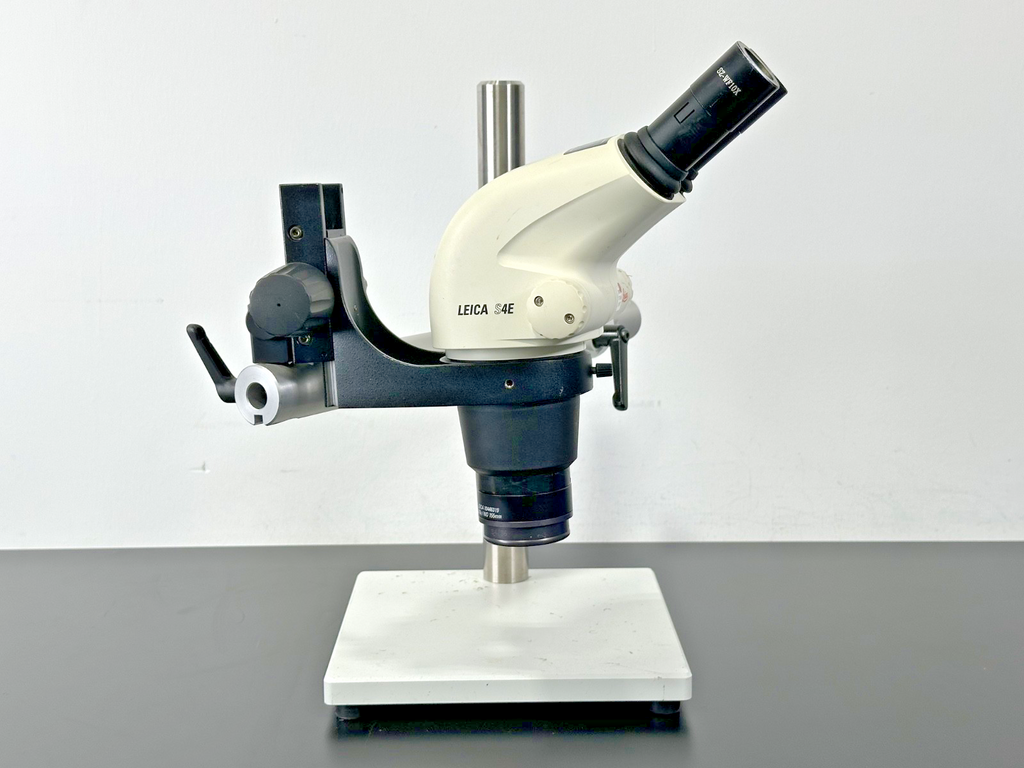 Leica S4E Stereo Zoom Microscope 0.63X Lens 10X Eyepieces Boom Stand Untested2