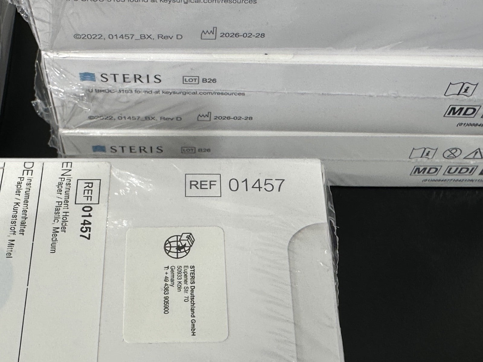 Lot of 12 STERIS 01457 Instrument Protectors Paper Plastic Medium 100/Box2