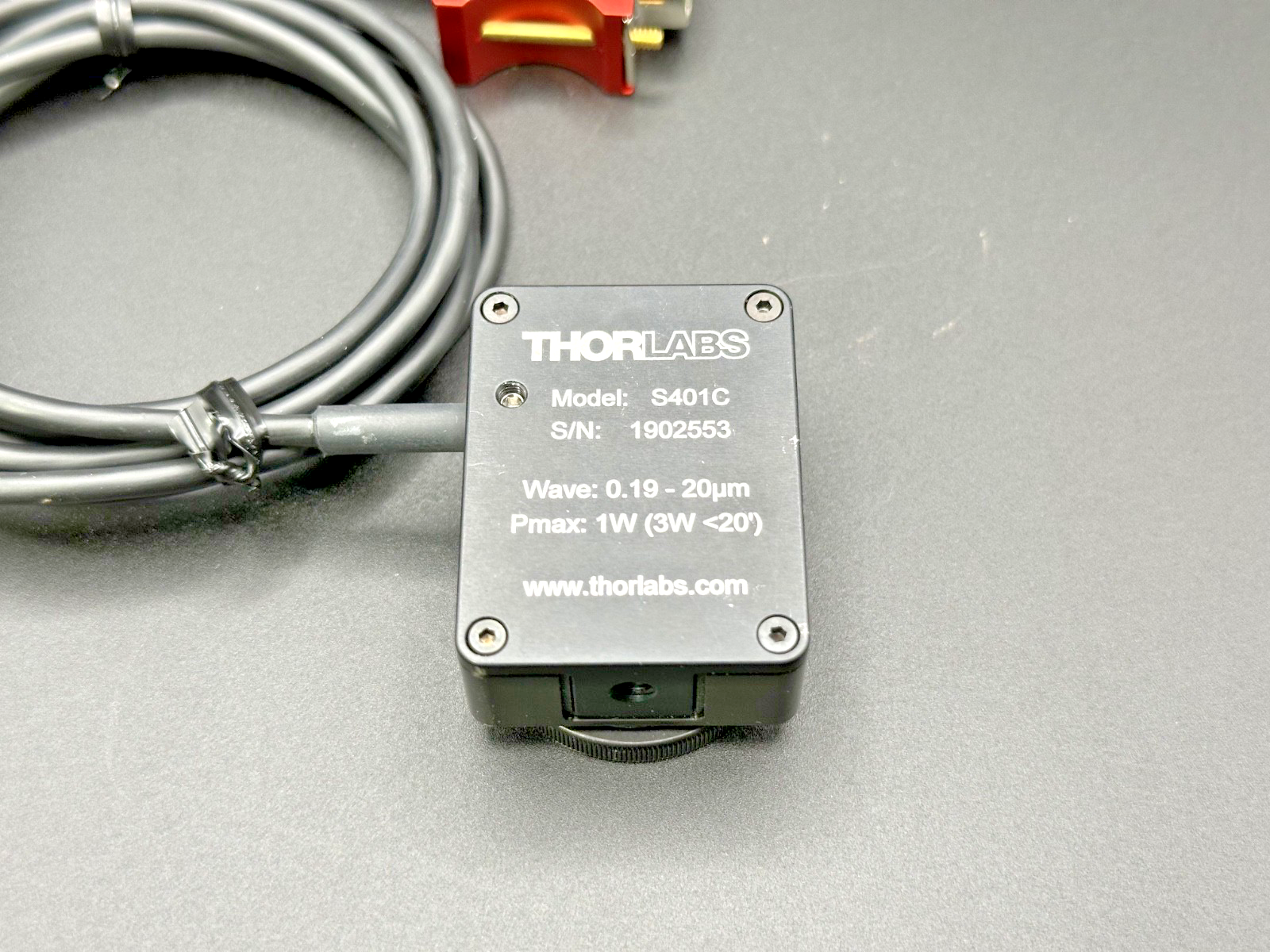 Thorlabs S401C Thermal Power Sensor Head 0.19 20µm 1W DB9 Cable Used Untested3