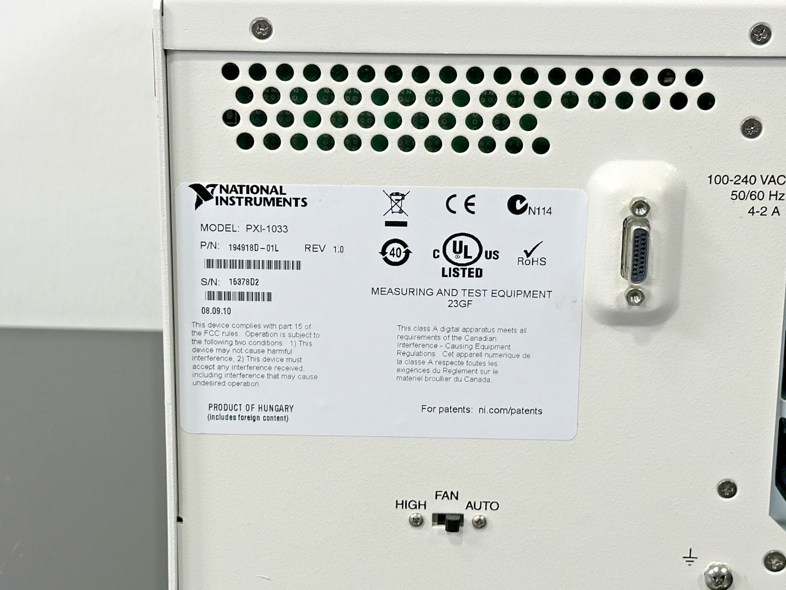 National Instruments NI PXI 1033 5 Slot PXI Chassis MXI Express | Working6