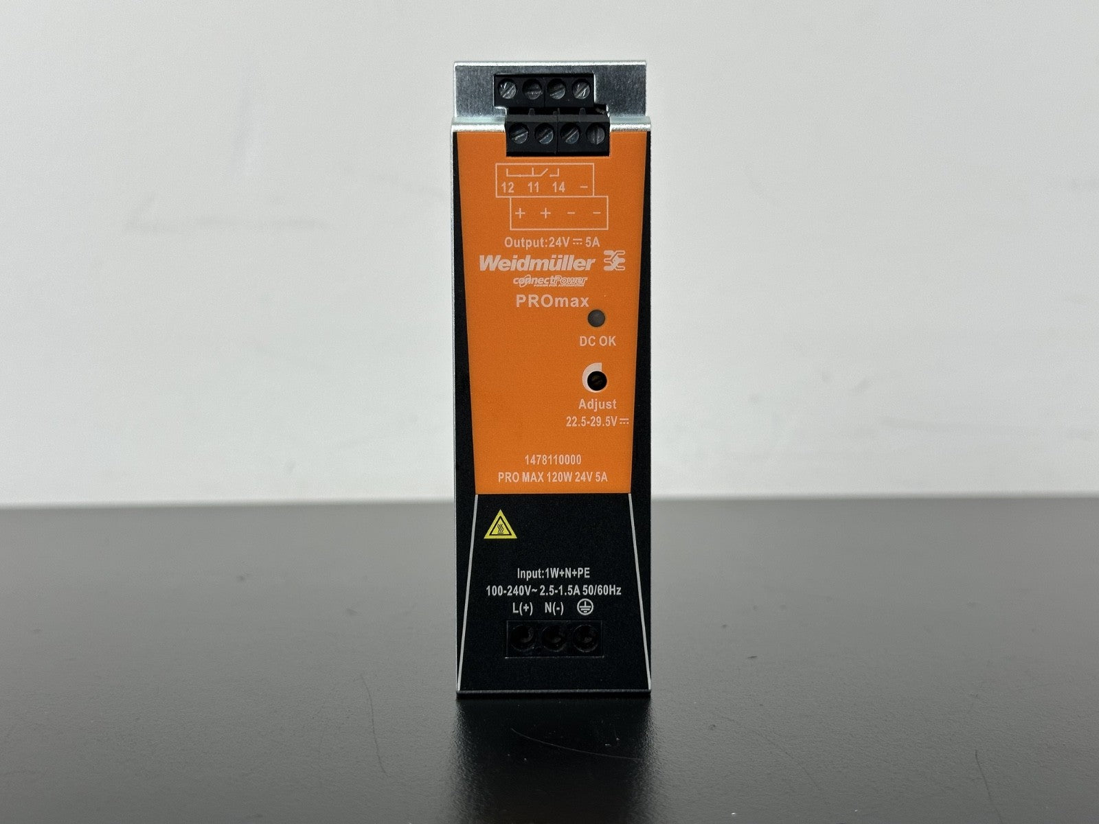 Weidmüller PROmax 120W 24V 5A DIN Rail Switching Power Supply 14781100001