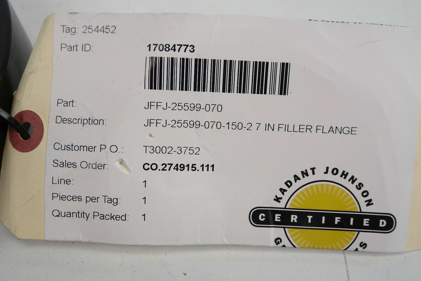 Kadant Johnson Filler Flange JFFJ 25599 0703
