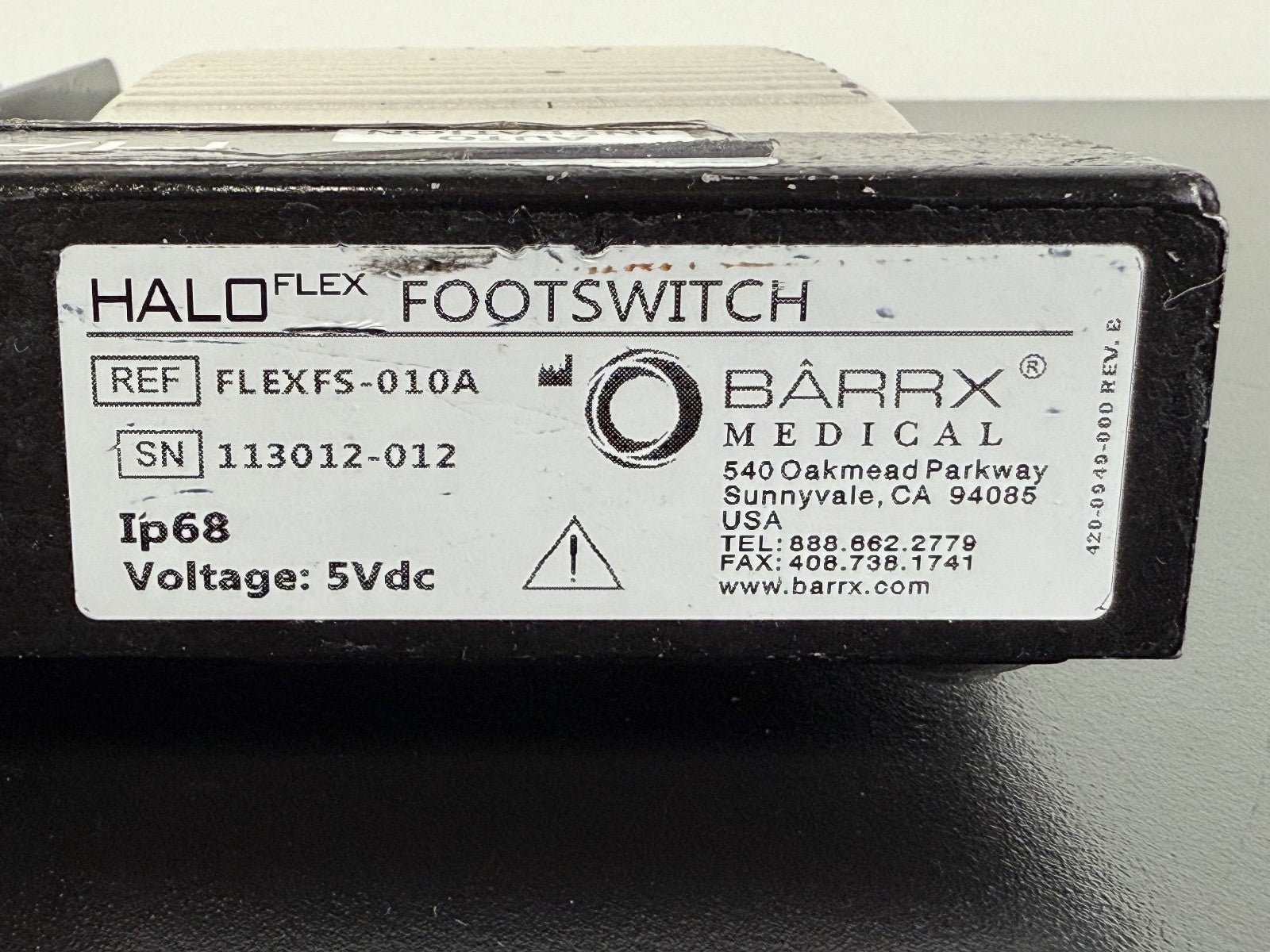 BARRX FLEXFS 010A HALO FLEX FootswitchBARRX FLEXFS 010A HALO FLEX Footswitch4