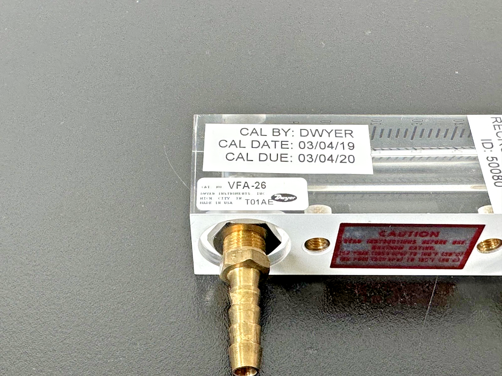 Dwyer VFA 26 Variable Area Air Flow Meter Rotameter 1 50 L/min Air Used Untested4