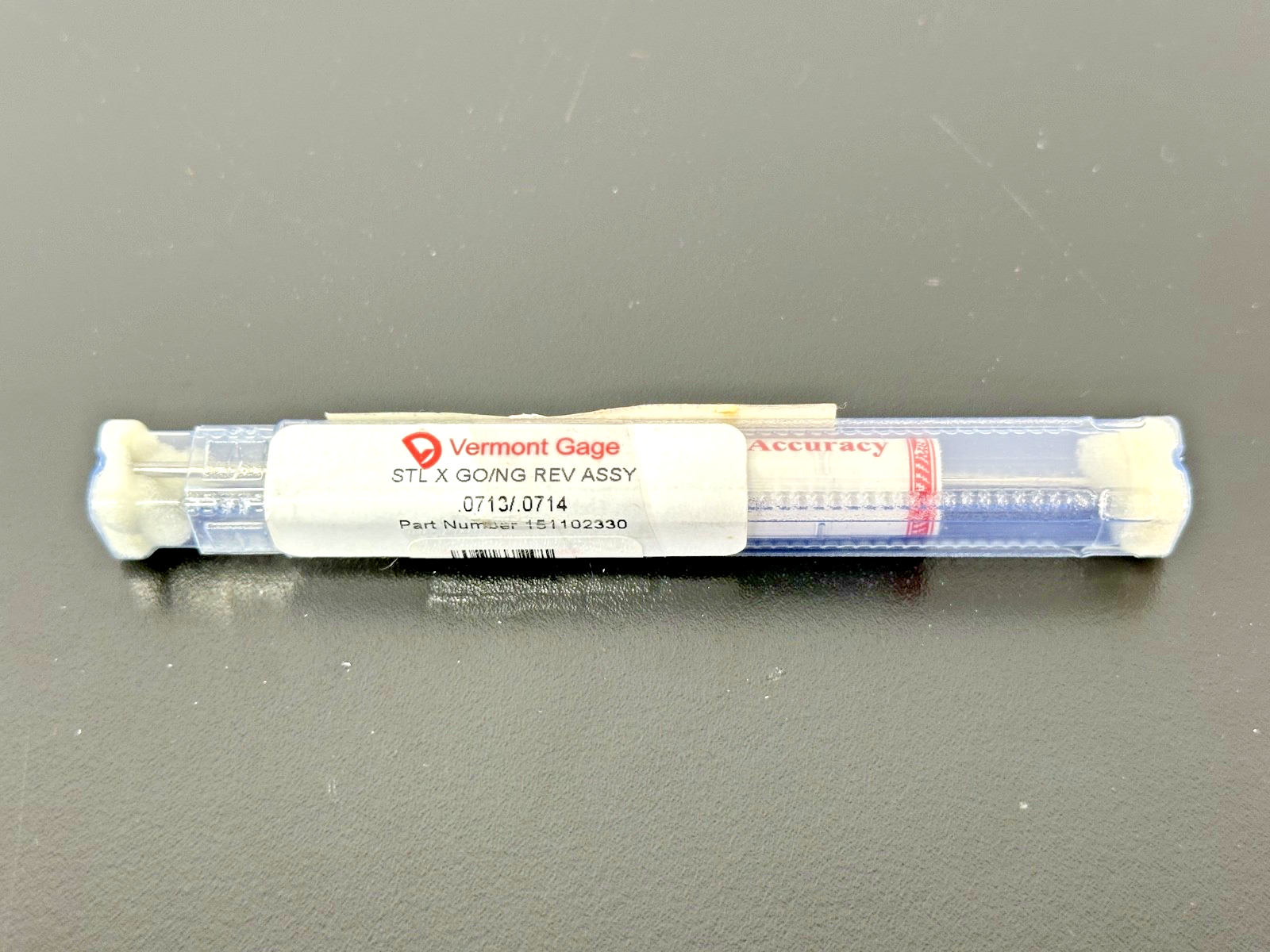 Vermont Gage 151102330 Class X GO/NO GO Pin Gage .0713/.07140