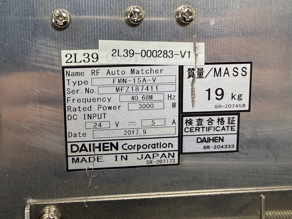 DAIHEM FMN 15A V RF Auto Matcher Network Semiconductor8
