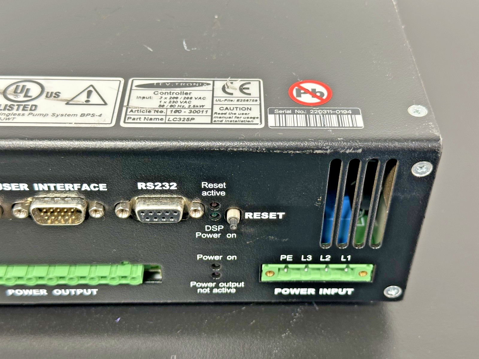 Levitronix LC325P BPS 4 Bearingless Pump Controller 100 30011 2.5kW Used2