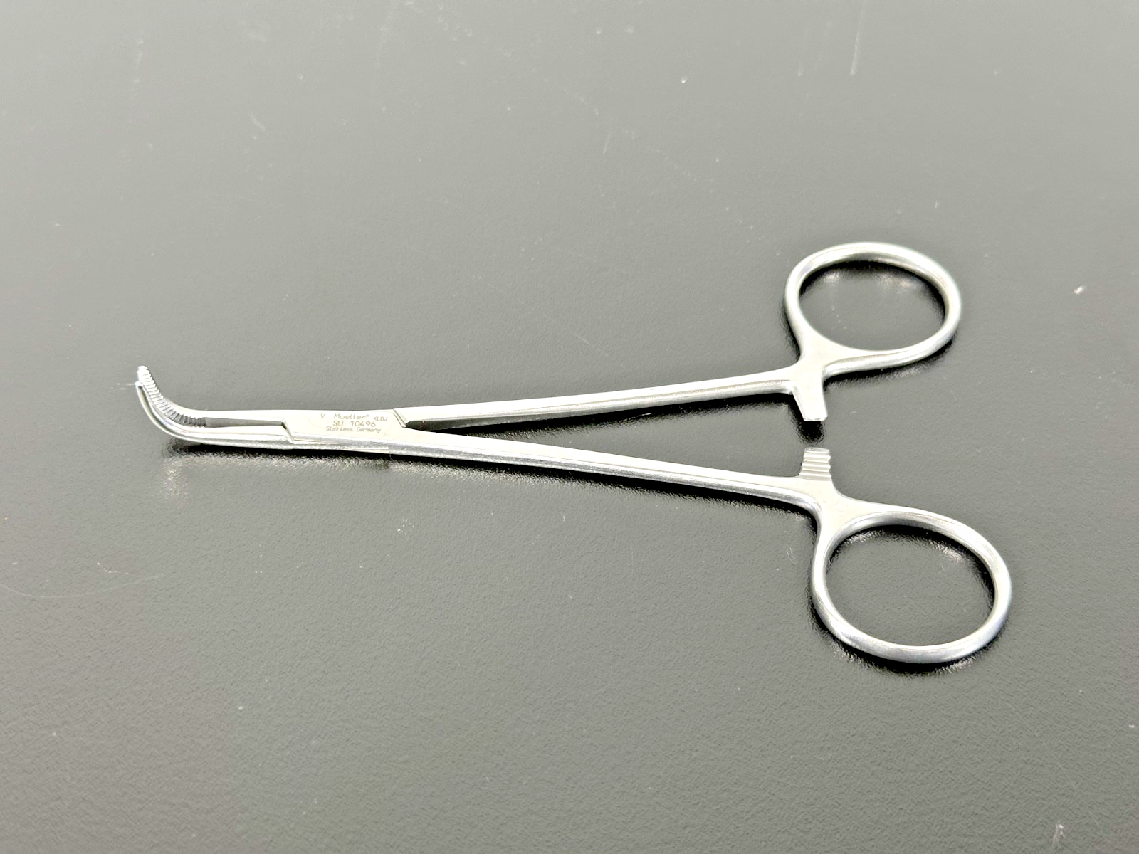V. Mueller SU10496 Micro Line Mixter 5" Angled Serrated Forceps Germany0