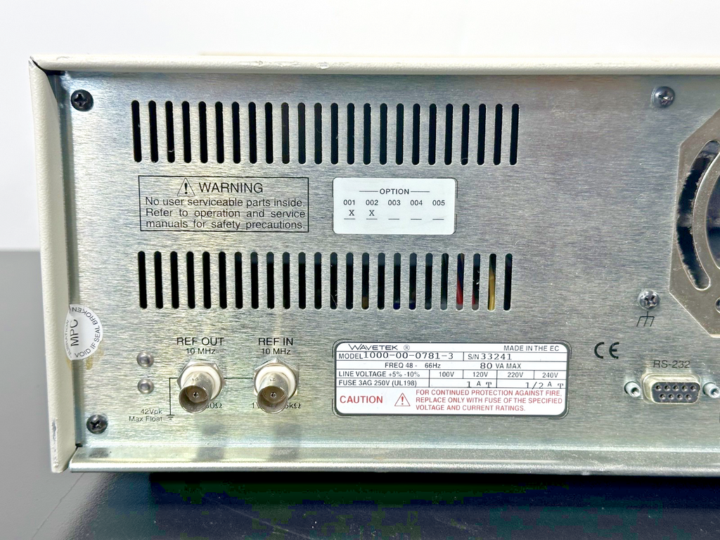 Wavetek 395 100MHz Arbitrary Waveform Generator Options 001 002 Powers On4