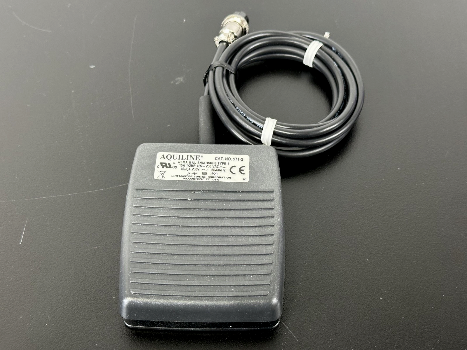 Aquiline 971 S Foot Switch Pedal 15A 125 250VAC w/ Cable0