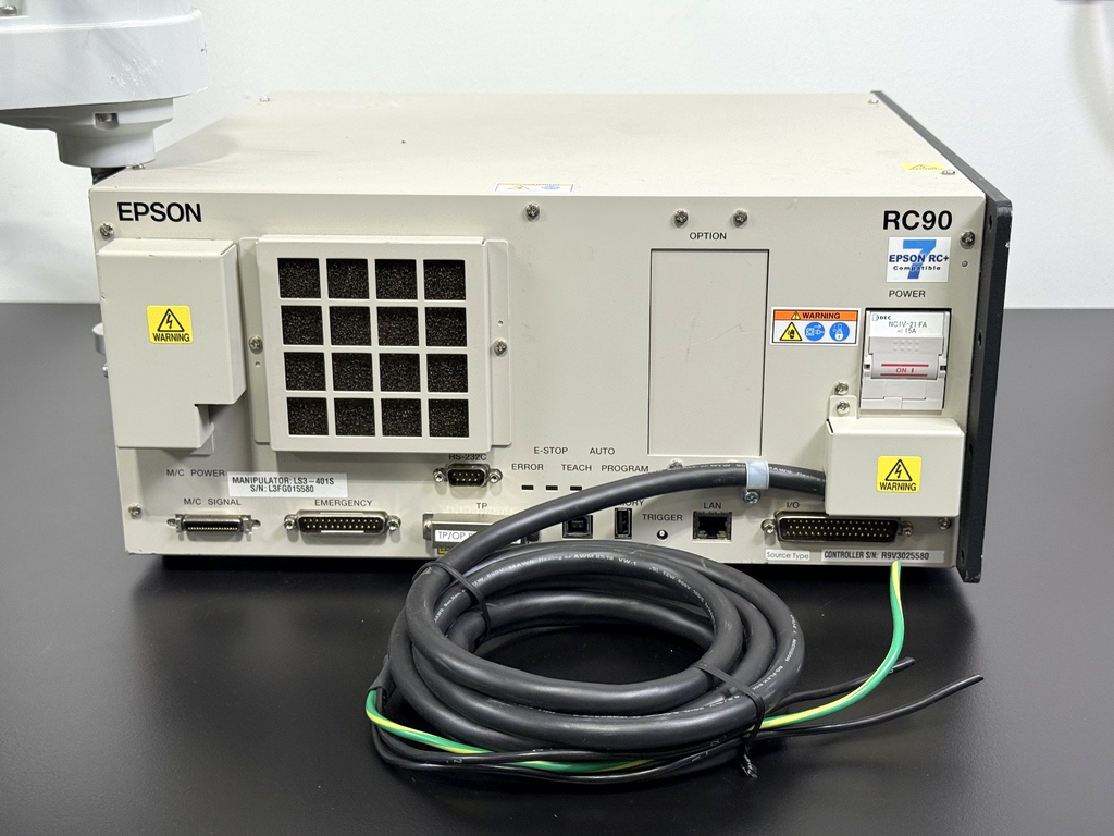 Seiko Epson LS3 401S 4 Axis SCARA Robot w/ RC90 Controller 200–240VAC1