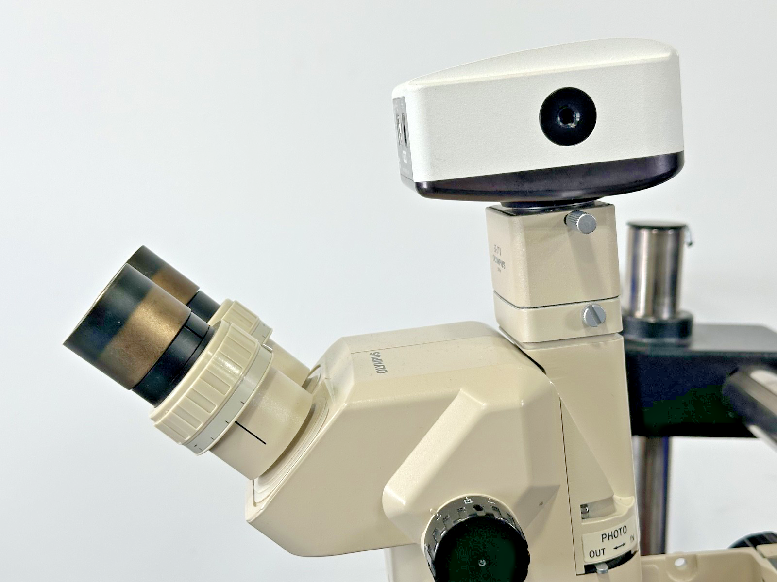 Olympus SZ60 Trinocular Microscope Infinity2 Camera Boom Stand Titan Light6