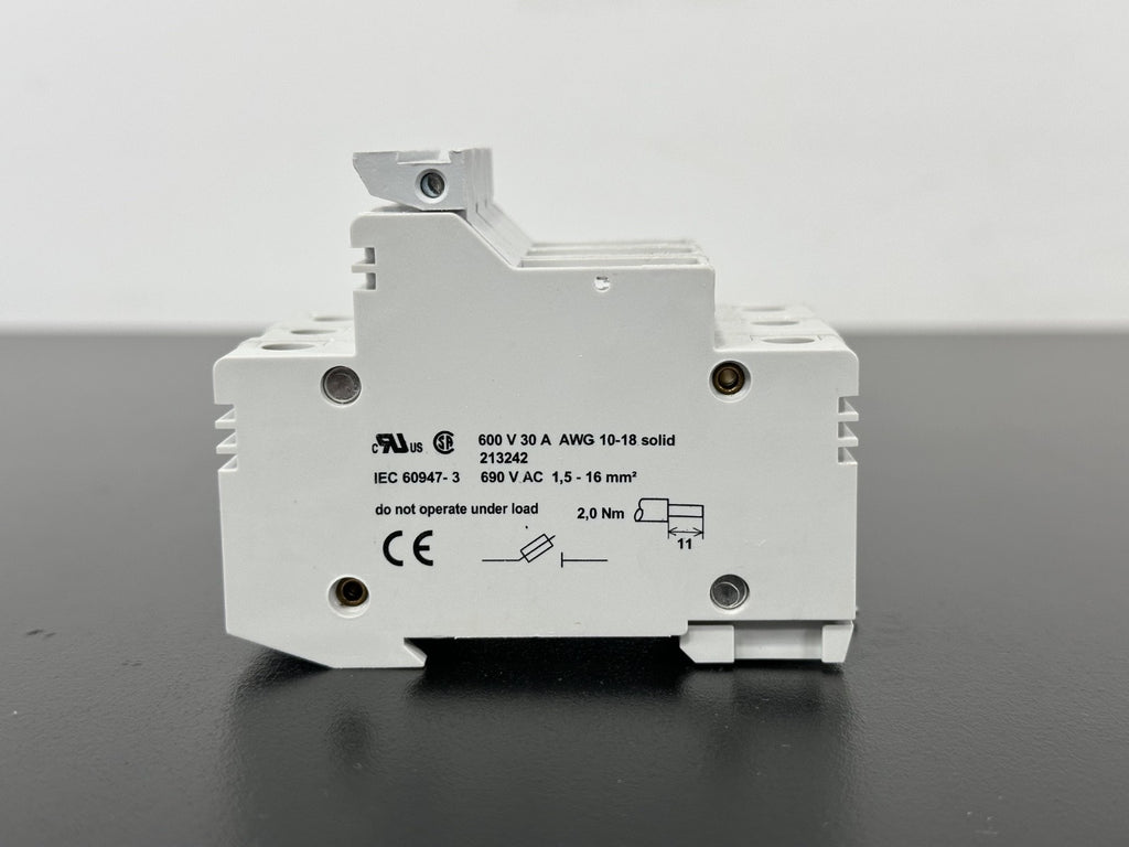 Siemens 3NW7031 3 Pole 32A Fuse Holder 10x38 DIN Rail Mount w/ Box1
