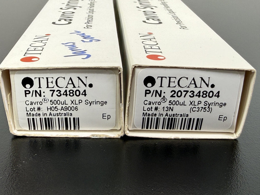 TECAN Cavro 500uL XLP Syringe Lot of 2 Janus 734804 207348042