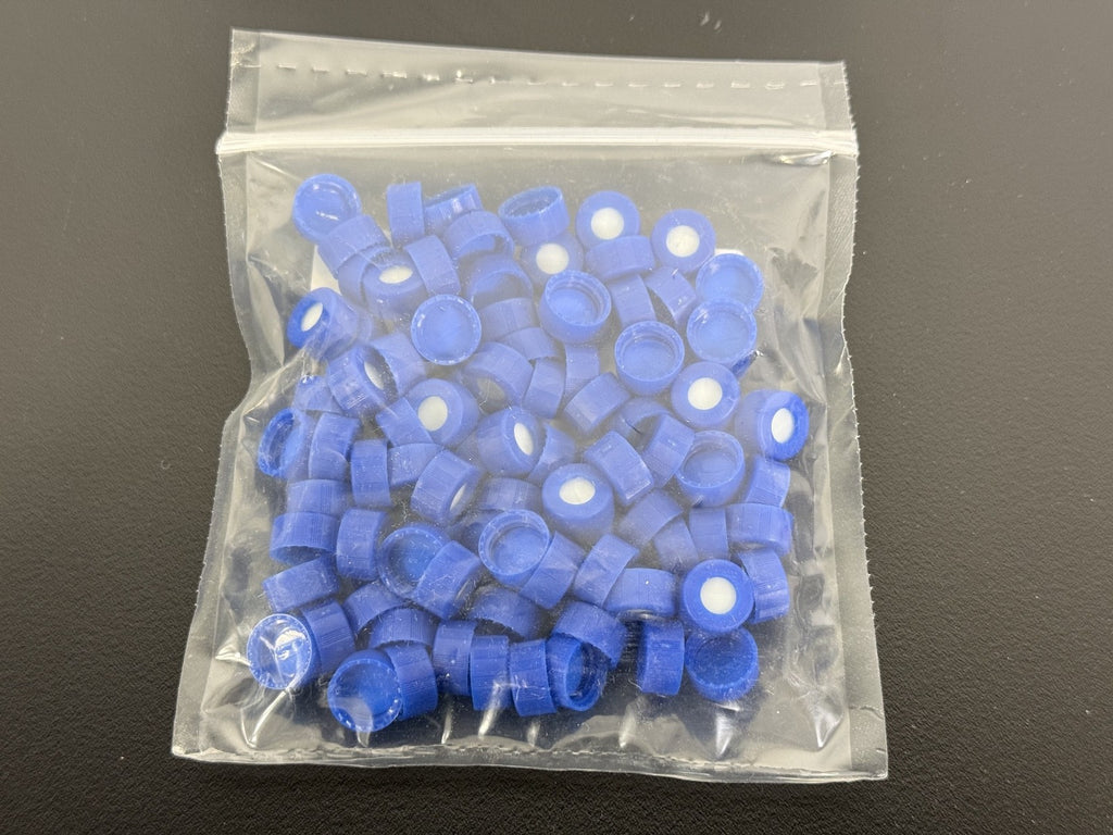 HPLC Vial Cap: Agilent 9mm blue screw PTFE 5182 0717 100/PK *NEW*1