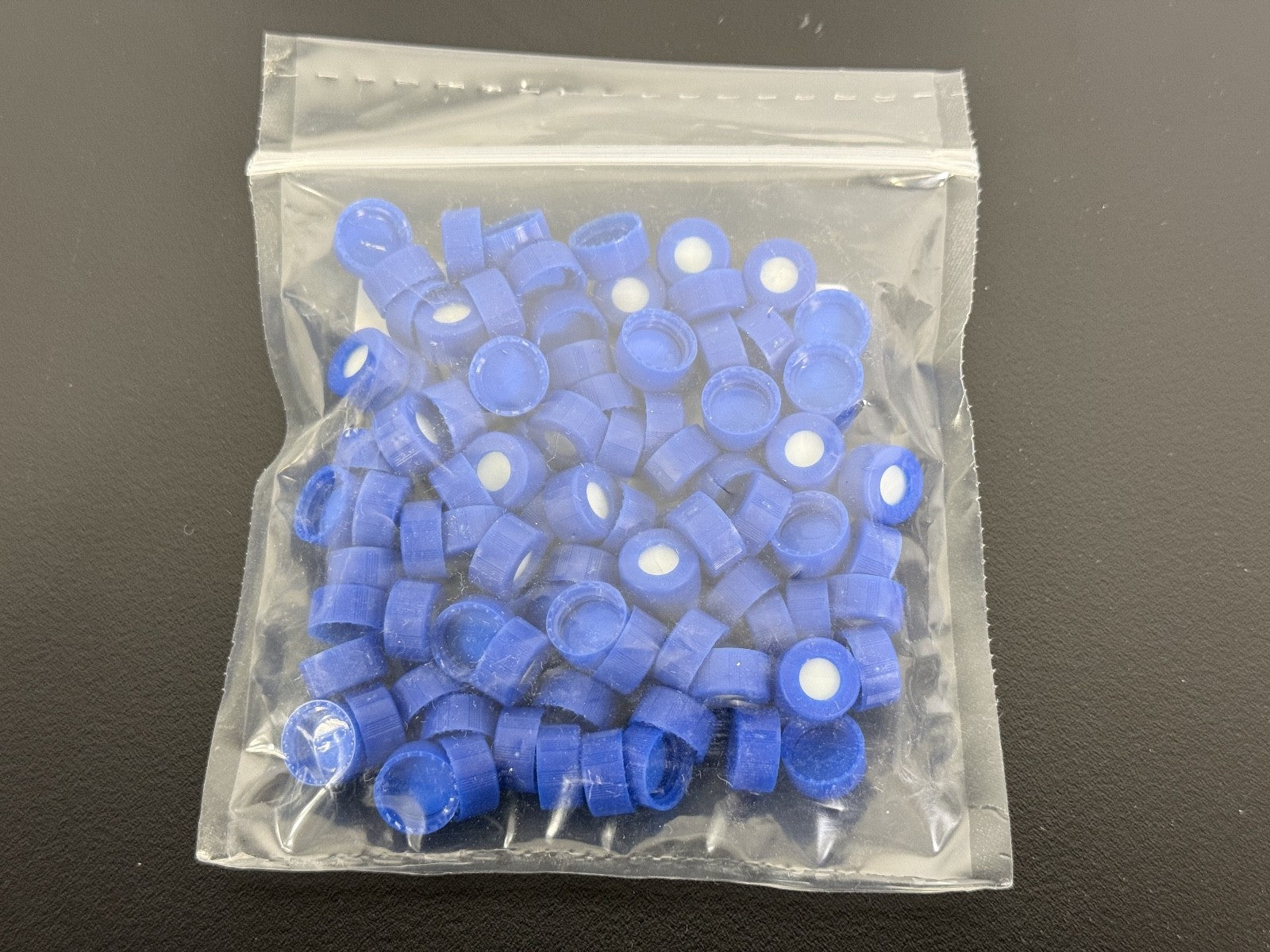 HPLC Vial Cap: Agilent 9mm blue screw PTFE 5182 0717 100/PK *NEW*1